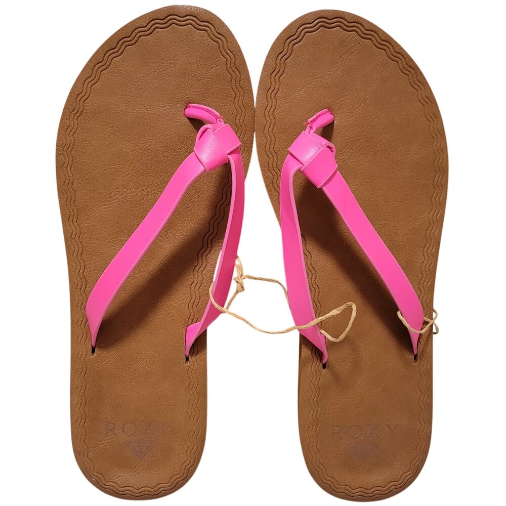 Roxy Women Luv Me Knot Flip Flop Thong Sandals Size US 9M Hot Pink